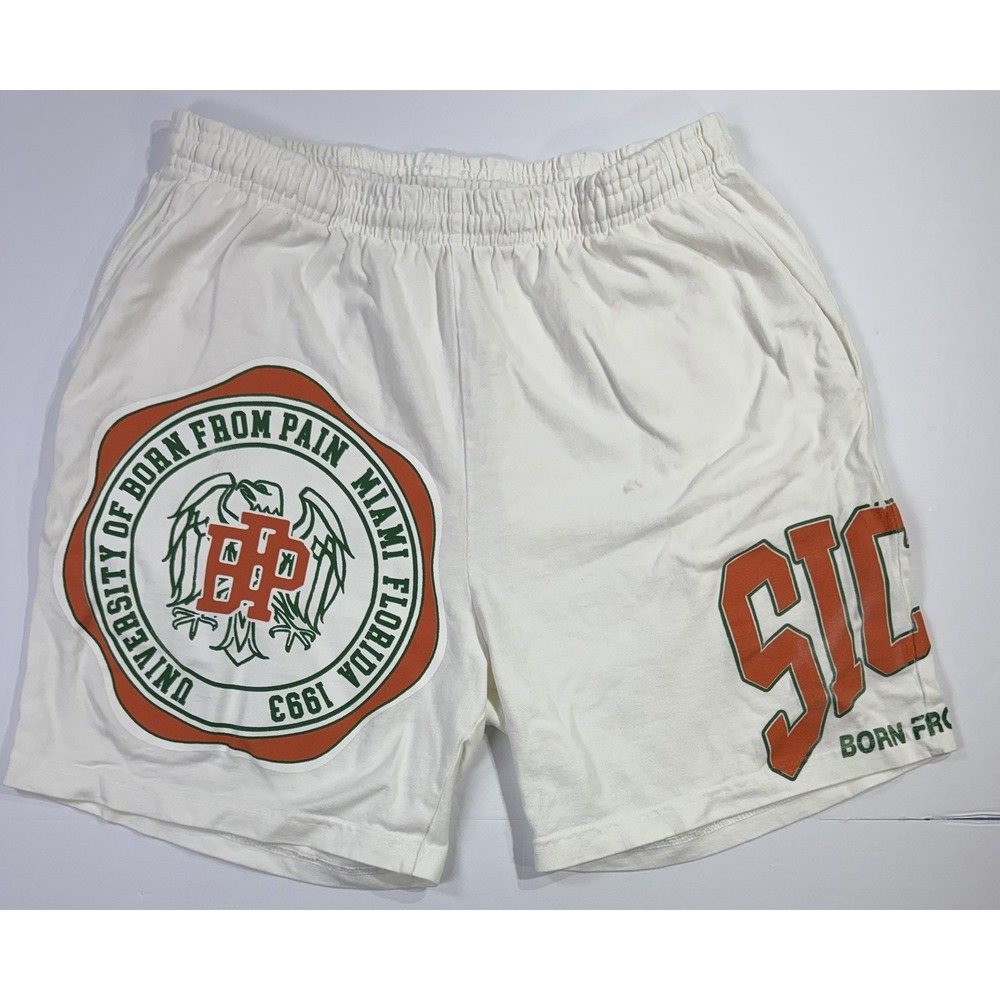 Sicko Born From Pain Sweat Shorts Mens Medium Made USA Miami Florida